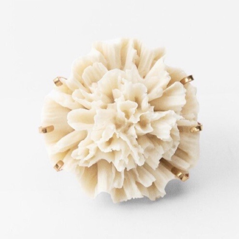 NWT Zara Maxi Resin Rose Ring